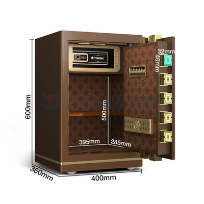 Alarme duplo de escritório Caixa de depósito pequena OEM H600mm Smart Bloqueio de impressão digital