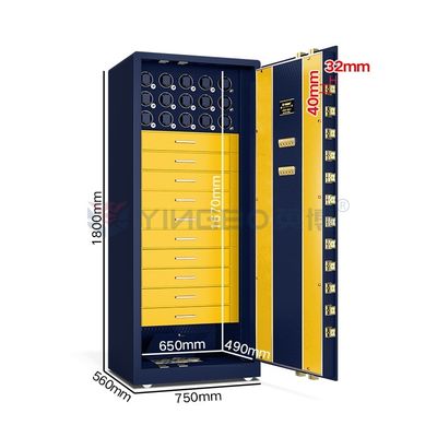 H1800mm alarme duplo joalharia inteligente relógio Winder caixa de segurança aço sólido