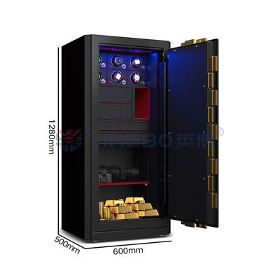 H1280mm Caixa de jóias Segurança Biométrica de impressões digitais Bloqueio relógio Winder segurança