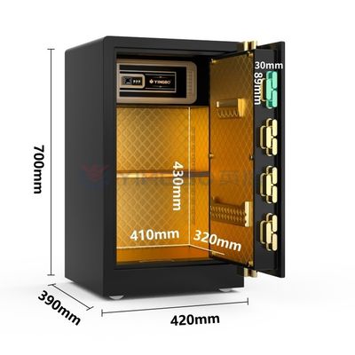 Bloqueio biométrico de impressão digital Smart Home Safe Box Display LCD Safe Digital Safe Box