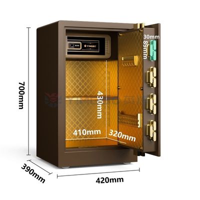 2CU FT Smart Fingerprint Safe Box Alarme duplo para segurança YB/RS-70