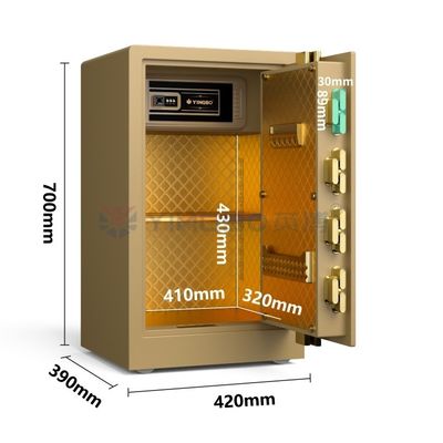 39 kg caixa de segurança para casa de luxo alarme duplo YB/RS-70