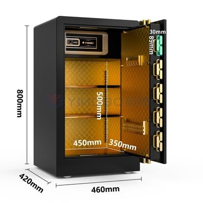 Solid Steel Smart Home Luxury Home Safes 46kg Segurança de impressão digital YB/RS-80