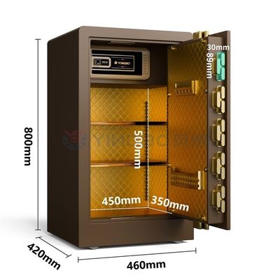 Caixa segura da casa do fechamento da impressão digital personalizada para o cofre biométrico de aço da caixa segura da segurança doméstica