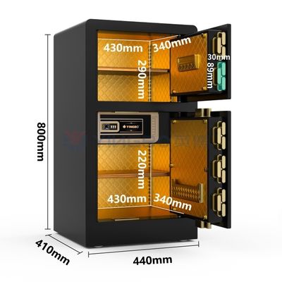 Caixa de segurança inteligente de alarme duplo preto personalizada para segurança doméstica YB/RS-80D