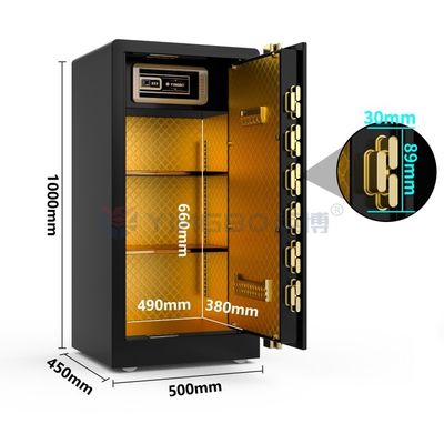Alarme duplo de aço maciço caixa segura doméstica inteligente 68kg YB/RS-100