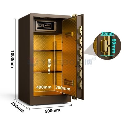 Caixa de segurança de impressões digitais biométricas Caixa de segurança inteligente para segurança doméstica YB/RS-100