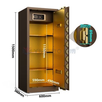 Alarme duplo Large Solid Steel High End Home Safes 120kg Para Segurança YB/RS-150