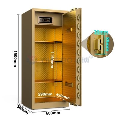 H59in Alarme duplo Caixa de segurança biométrica Bloqueio de impressões digitais YB/RS-150