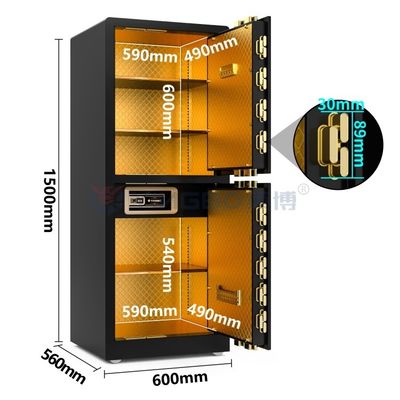 Bloqueio de impressões digitais biométricas Segurança de casa de luxo Anti roubo 120kg YB/RS-150D