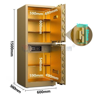 Alarme duplo de aço maciço grande caixa de segurança de luxo para casa inteligente YB/RS-150D