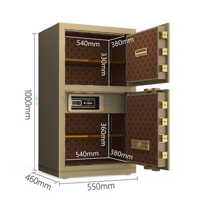 H1000mm Bloqueio de impressão digital biométrico Caixa de segurança para segurança de escritório YB/N7-100D