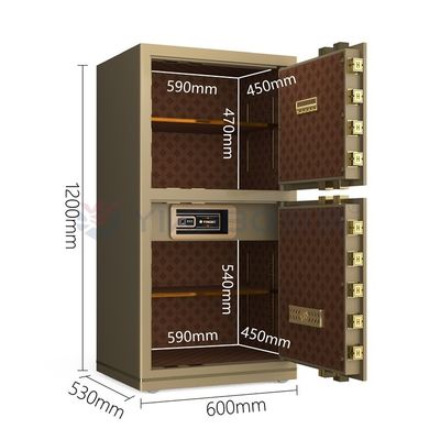 H1200mm Solid Steel Smart Office Safe Box Alarme duplo Bloqueio de impressões digitais