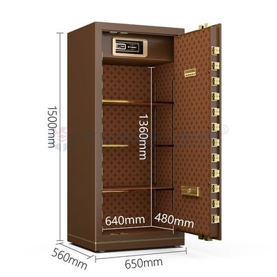 Caixa de segurança de escritório com bloqueio de impressão digital biométrica H1500mm YB/N7-150 Caixa de segurança de impressão digital de café