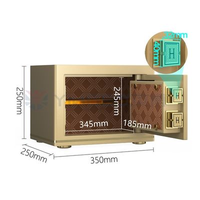 Alarme duplo fechadura eletrônica caixa de segurança anti-roubo H250mm