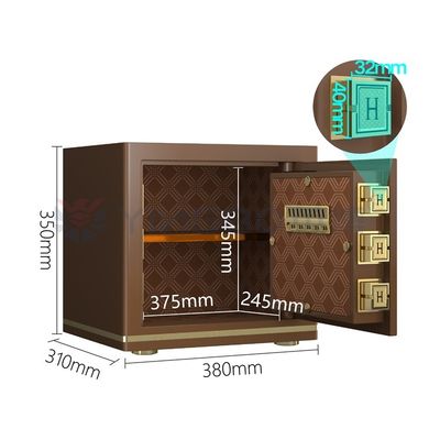 H13.78 Inch Smart Office Safe Box Alarme eletrônico duplo YB/N7-35