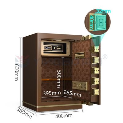 Alarme duplo de aço sólido caixa de segurança de escritório fechadura eletrônica para segurança H600mm