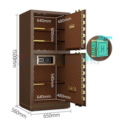 120 kg parafusos patenteados caixa de segurança alarme duplo fechadura eletrônica YB/N7-150D