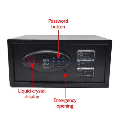 Alarme duplo de segurança de aço Caixa de segurança de hotel H200 com teclado digital