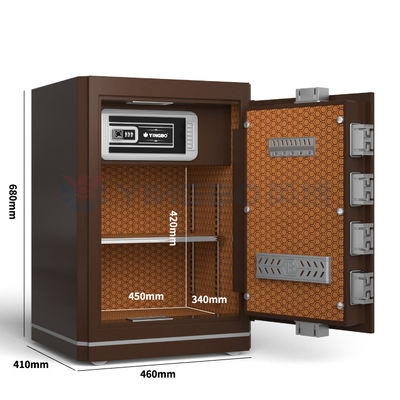 2.5 Cu Ft Bloqueio biométrico de impressões digitais Casa Caixa de segurança Anti-roubo YB/N6-68