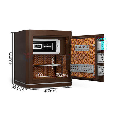 Residencial Altura 450mm Caixa-sefe à prova de fogo para casa com fechadura de impressão digital inteligente