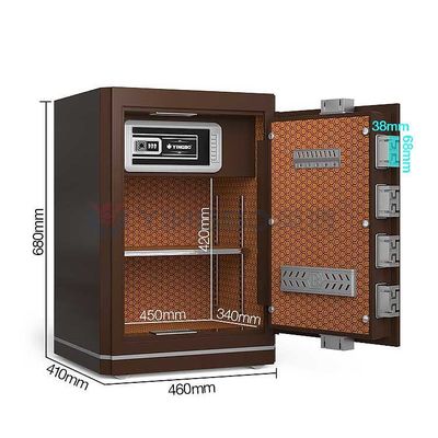 Design de interiores à prova de fogo H680mm da caixa segura da segurança da impressão digital ou da senha