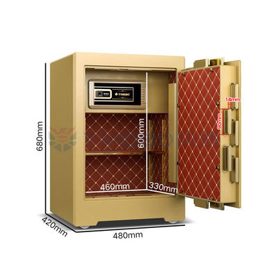 YB/ZY-60 Alarme Inteligente Duplo Caixa de Segurança Inteligente Luxo Inteligente Para Segurança Com Couro Soft-Roll Stereo 3D