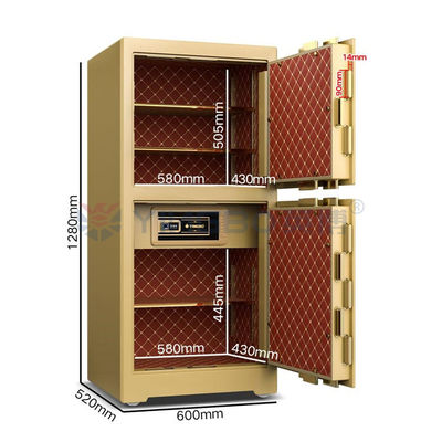 Cofre comercial de segurança com design de bloqueio vertical, 4 formas de abertura e couro macio 3D estéreo H1280mm