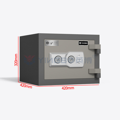 Caixa de armazenamento de arquivos Caixa de segurança à prova de fogo Caixa de aço sólido Chaves duplas Bloqueio