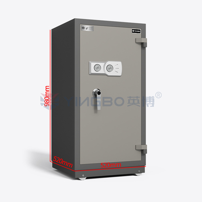 Cofre à prova de fogo com fechadura de chaves duplas, prateleira ajustável e aço sólido