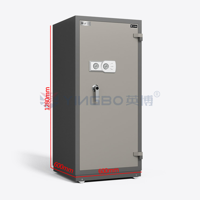 Caixa-sefe anti-incêndio de 235 kg, duas chaves, fechadura, fechaduras de aço sólido.