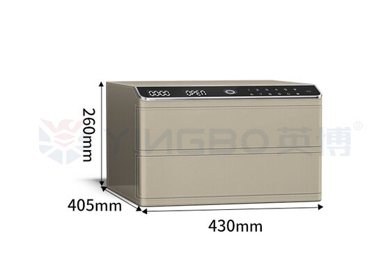 Duplas de aço maciço revestido de couro Jóias Caixa de segurança pequena Reconhecimento biométrico