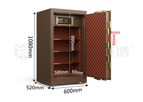 Fecho eletrônico digital caixa de segurança comercial painel de porta de aço maciço de 10 mm de espessura caixa de segurança comercial YB / ZY-100