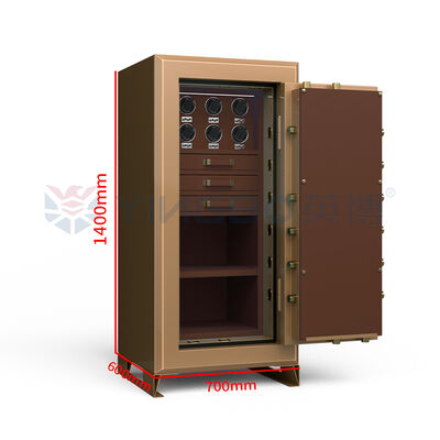 Large Size Luxury Piano Finish Jewelry Safe Box Watch Winder Best Jewelry Safe Storage para casa