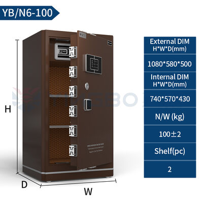 Cadeado de Impressão Digital Antifurto Melhor Cofre Doméstico Cofre com Combinação Cofre Doméstico Grande Capacidade