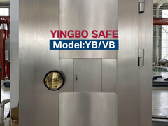 Porta de cofre de aço inoxidável com três fechaduras