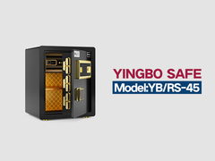 YB/RS-45 impressões digitais fechado casa cofres preto