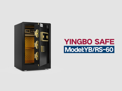 YB/RS-60 impressões digitais fechado casa cofres preto