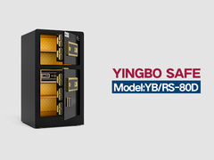 YB/RS-80D impressões digitais fechado cofres domésticos preto