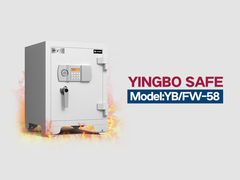 Caixa de segurança à prova de fogo YB/FW-58 branca