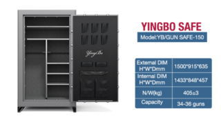 Caixa segura para armas, alta segurança, armário seguro para armazenamento de armas, cofres para armas pesadas
