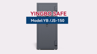 Armário de joias cinza com cobertura total com parafuso sólido